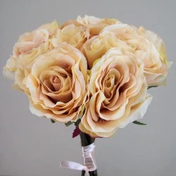 Artificial Roses Large Champagne Peach 76cm | Artificial Flowers